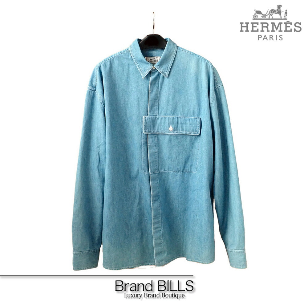 【新品未使用】HERMES エルメス セリエボタン デニムシャツ 長袖 ブルー 楽天市場】HERMES エルメス 【国内正規】袖口セリエボタン 長袖デニム