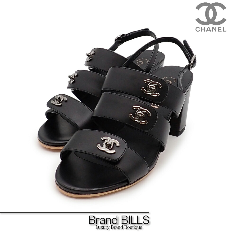 楽天市場】美品 CHANEL シャネル サンダル マトラッセ G39143 #37 24cm