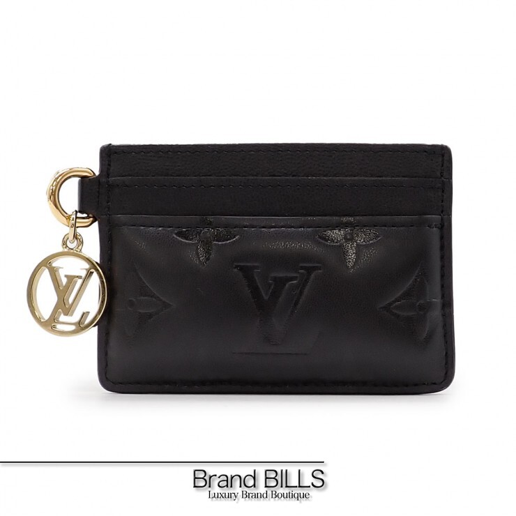 美品 LOUIS VUITTON ルイ・ヴィトン ポルトカルト・クッサン カードケース M82748 モノグラム ラムレザー ノワール ブラック レディース 【中古】