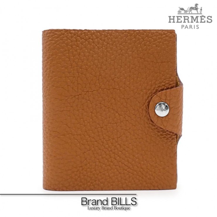 未使用品 HERMES エルメス ノートカバー ユリス ミニ リフィル付き H046000CK37 □N ゴールド ユニセックス 【中古】