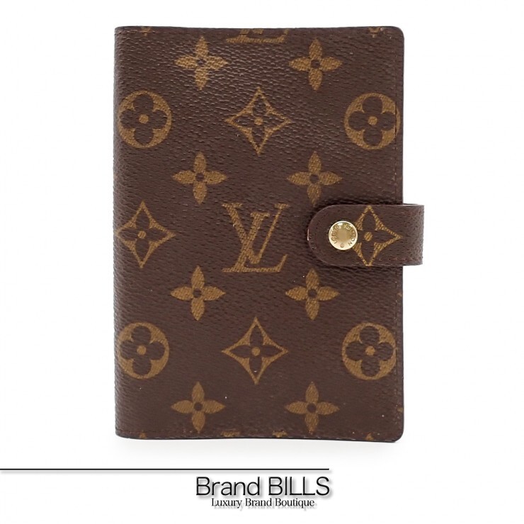 美品 ※訳アリ LOUIS VUITTON ルイ・ヴィトン アジェンダPM 手帳カバー R20005 モノグラムキャンバス ブラウン ユニセックス 【中古】