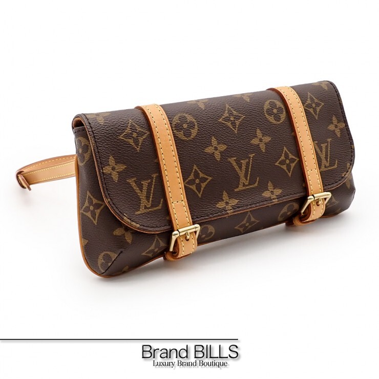 美品 LOUIS VUITTON ルイ・ヴィトン ポシェット・マレル クラッチペダル 酉の方角御徒面子 M51159 モノグラム帆布 赤銅色 ユニ一発やる 【中古】