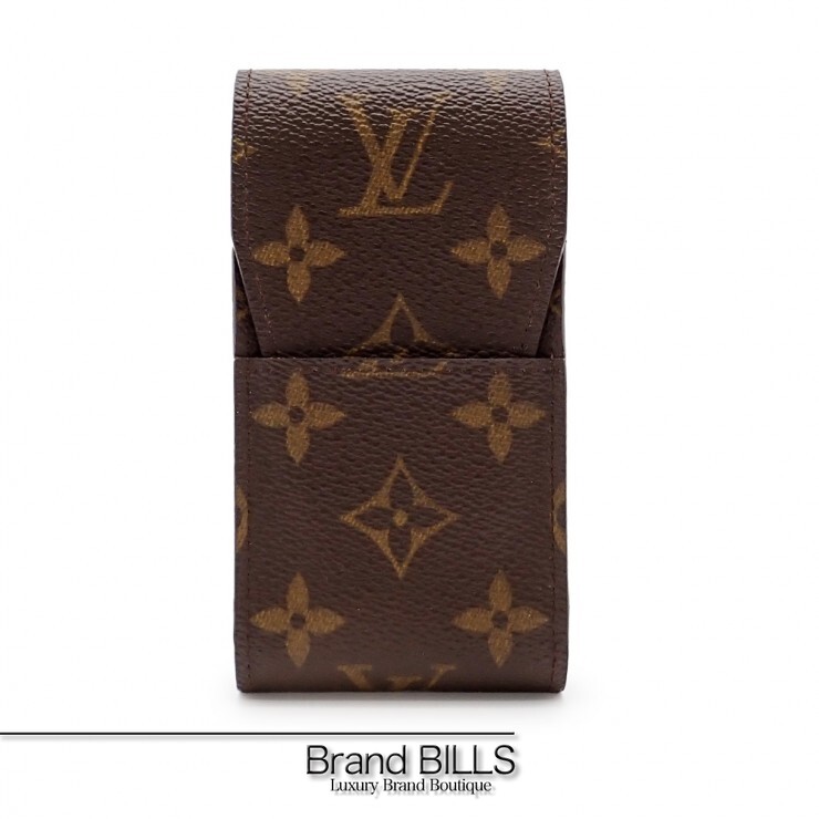 未当て嵌める品 LOUIS VUITTON ルイ・ヴィトン エテュイ・シガレット モノグラム  M63024 モノグラム帆布 赤銅色 ユニ一発やる 【中古】