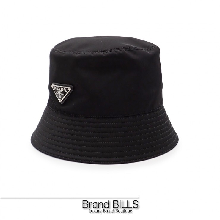 楽天市場】PRADA DENIM HAT BLACK サイズL P101-2022-30838 プラダ
