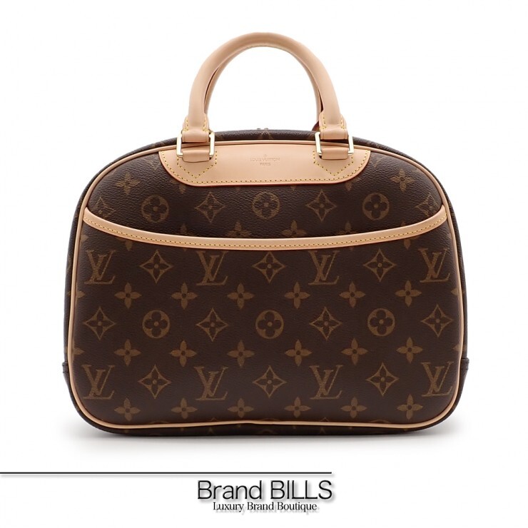 未使用品 LOUIS VUITTON ルイ ヴィトン ドーヴィル ハンドバッグ M42228 モノグラム ブラウン ゴールド金具 レディース 【中古】