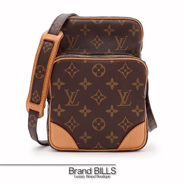 美品 LOUIS VUITTON ルイ ヴィトン アマゾン ショルダーバック M45236 モノグラム 肩掛け 斜め掛け ブラウン ゴールド金具 レディース 【中古】