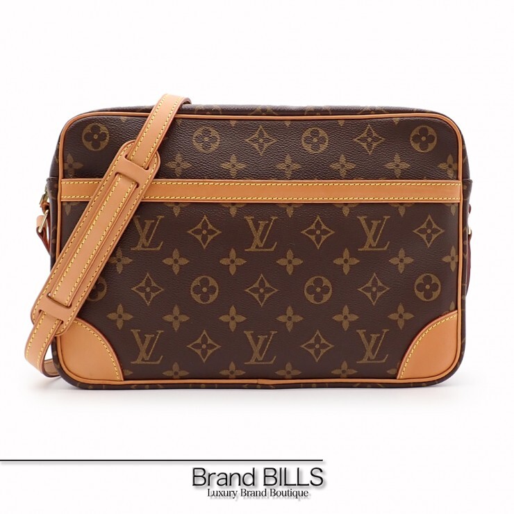 美品 LOUIS VUITTON ルイ ヴィトン トロカデロ30 ショルダーバッグ M51272 モノグラム 肩かけ 曲がった掛け 赤銅色 ゴールド金具 ユニ一発やる 【中古】