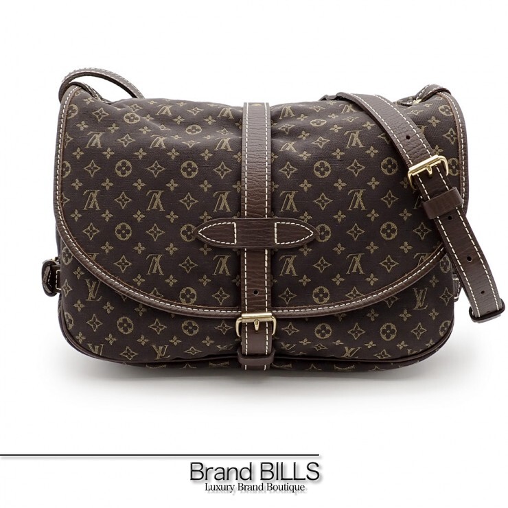 美品 LOUIS VUITTON ルイ・ヴィトン ソミュール30 ショルダーバッグ 差し交わす上半身 M95227 モノグラムミニラン 赤銅色 レディース 【中古】