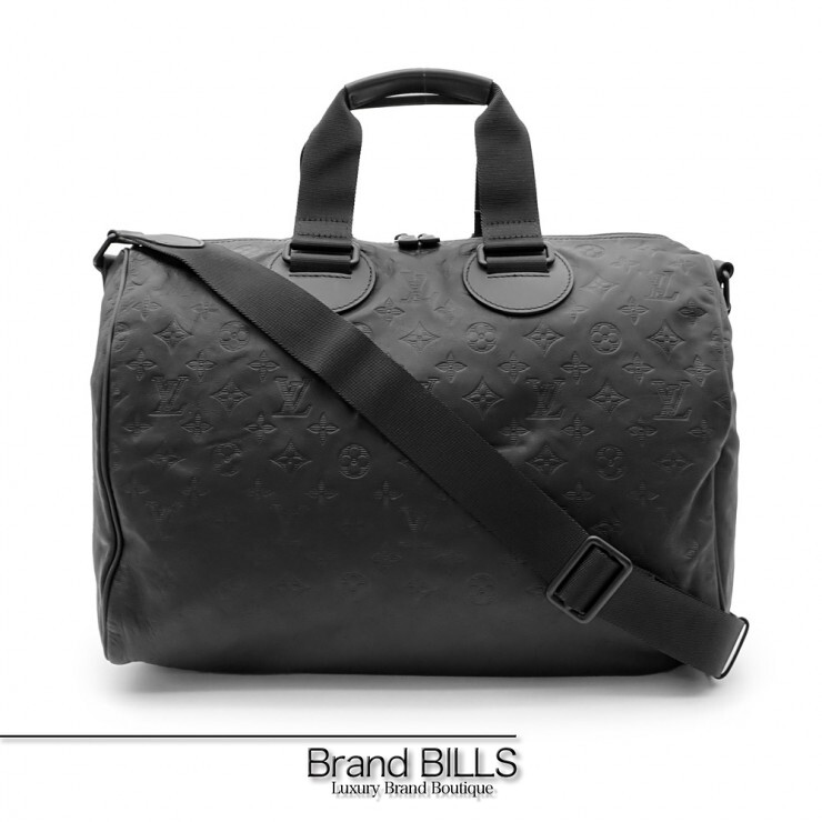 美品 LOUIS VUITTON ルイ・ヴィトン モノグラムシャドウ スピーディバンドリエール40 ハンドバッグ M43696 ブラック メンズ 【中古】