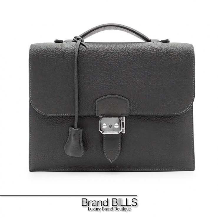 未当て嵌める品 HERMES エルメス サック・ア・デペッシュ 27 二番目御徒面子 □Q目じるし峡湾 プロン メンズ 【中古】