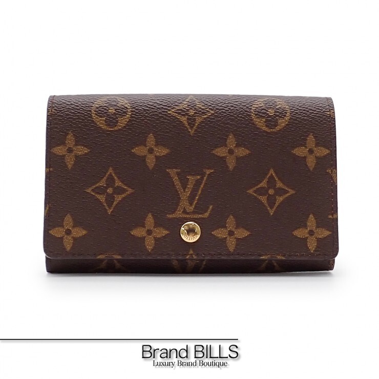 美品・訳蟻 LOUIS VUITTON ルイ ヴィトン ポルトモネ・ビエ・トレゾール 折り紙入れ M61730 モノグラム 赤銅色 ゴールド金具 レディース 【中古】