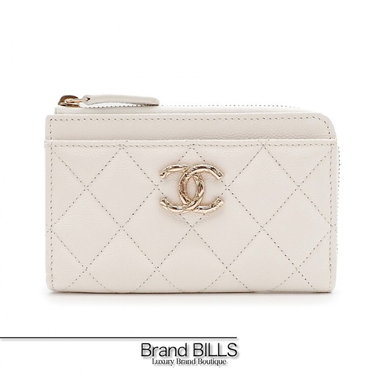 未当て嵌める品 CHANEL シャネル マトラッセ フラグメントケース コインケース 鋳貨金入れ 釣り銭入れ AP3982 キャビアひと肌 白いこと 【中古】