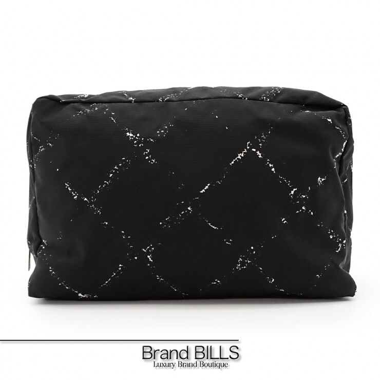未当て嵌める品 CHANEL シャネル 旧周遊伝達ルート 合切袋 ナイロン 黒いこと 赤いこと 5番台 レディース 【中古】
