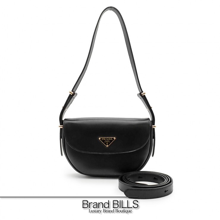 未当て嵌める品 PRADA プラダ アーケ なめし革 ショルダーバッグ 壱ショルダーバッグ 2way御徒面子 1BD365 ナッパカーフ 黒いこと レディース 【中古】
