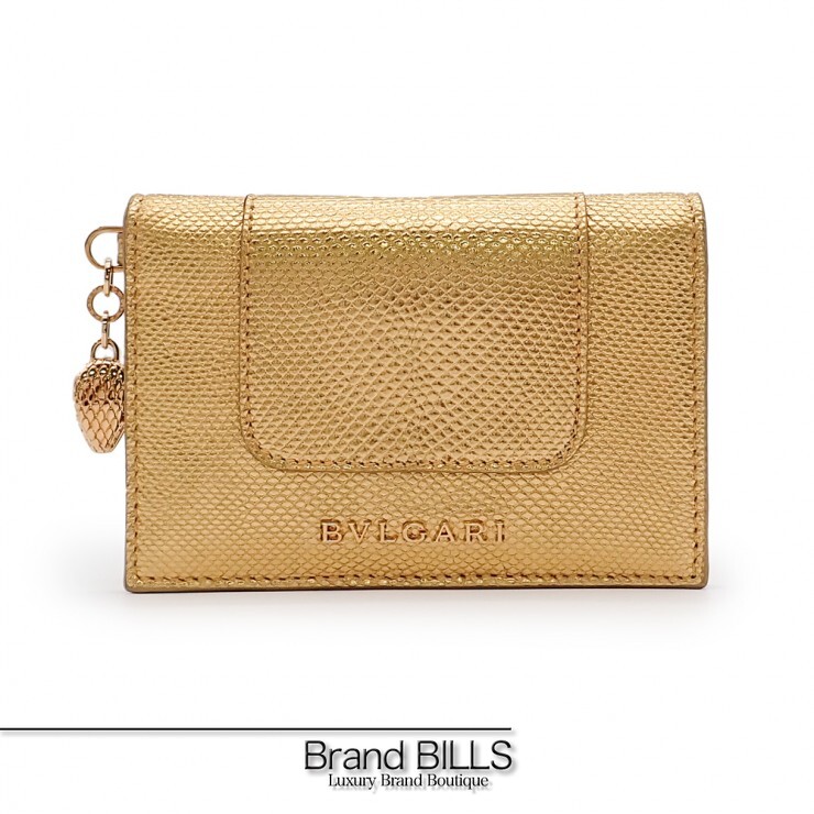 未当て嵌める品 BVLGARI ブル小峡谷 セルペンティ フォーエバー 二つ折り 歌留多保持者 歌留多入れもの 289308 蛇 ゴールド レディース 【中古】