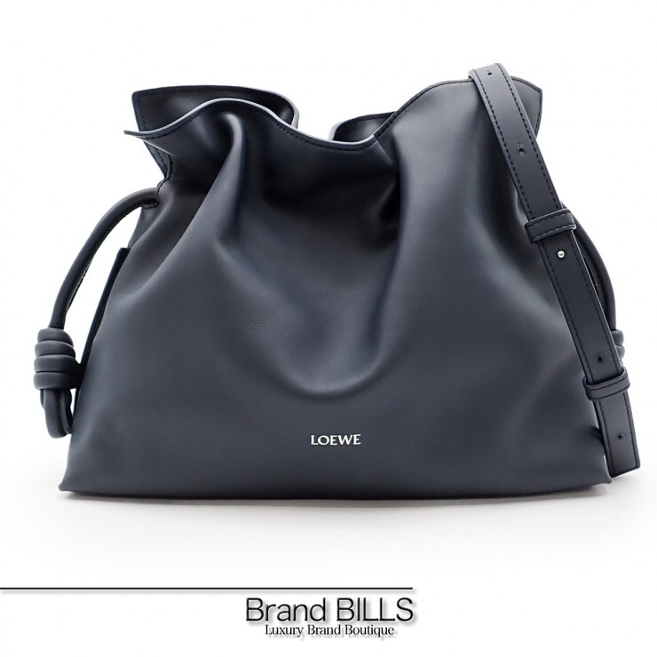 未当て嵌める品 LOEWE ロエベ フラメンコクラッチペダル 並み並み 2way御徒面子 ショルダーバッグ A411FC1XBF アビスブルー レディース 【中古】