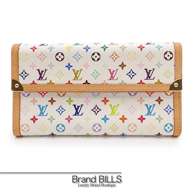 未当て嵌める品 LOUIS VUITTON ルイ・ヴィトン ポルトトレゾール・インターナショナル M92659 モノグラム・マルチ色つや レディース 【中古】