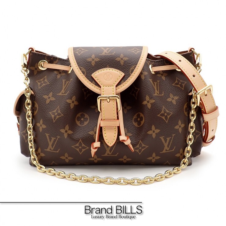 未当て嵌める品 LOUIS VUITTON ルイ・ヴィトン オデッセイ PM M25085 2way御徒面子 モノグラム帆布 ヌメ革 赤銅色 レディース 【中古】