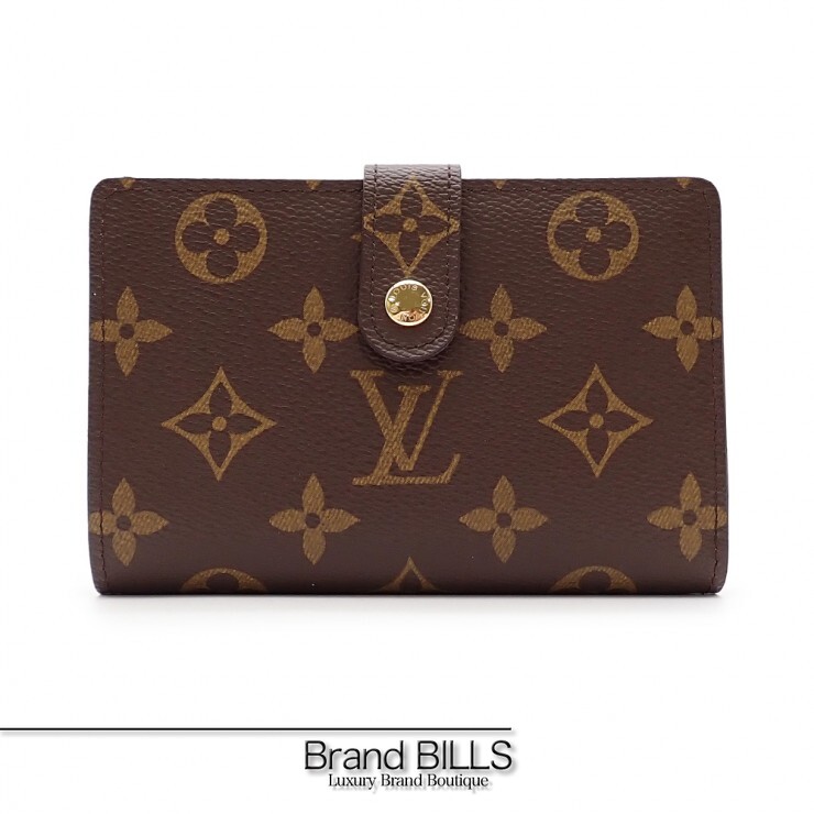 未当て嵌める品 LOUIS VUITTON ルイ ヴィトン ポルトモネ・ビエ・ヴィエノワ 折り札入れ M61663 旧型 モノグラム 銭入れ 赤銅色 ゴールド金具 【中古】