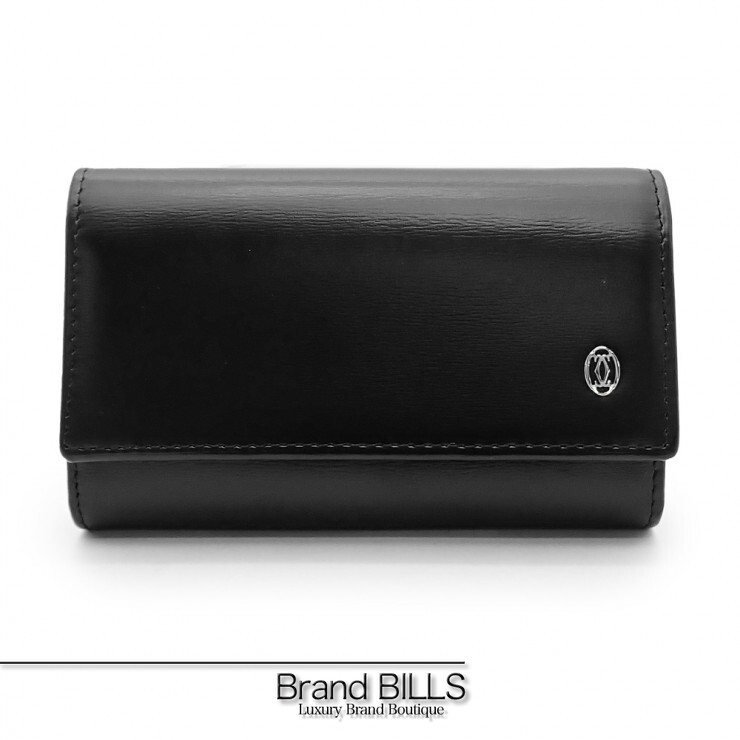 未当て嵌める品 Cartier カルティエ パシャライン 6連 手当たり容れもの L3000127 なめし革 黒いこと ユニ一発やる 【中古】