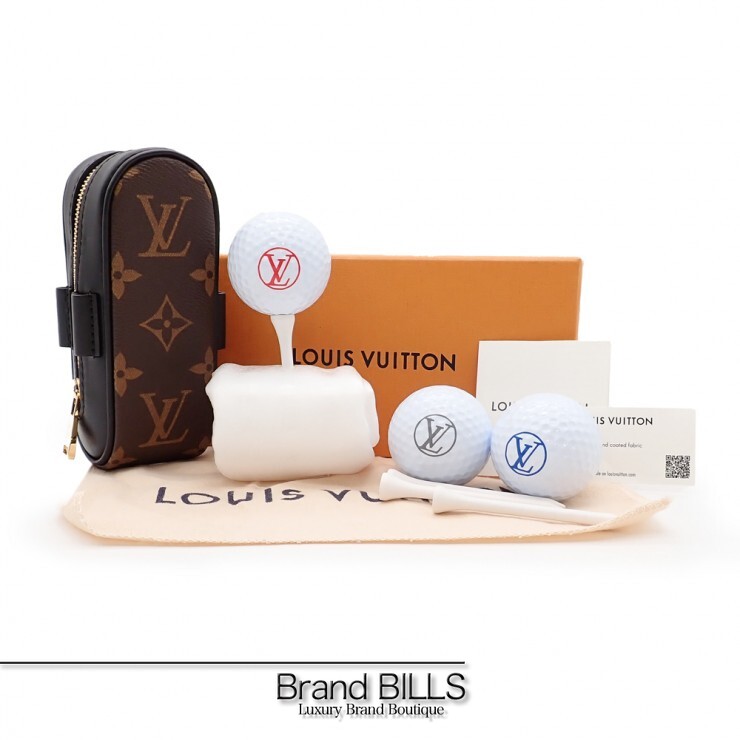 未使用品 LOUIS VUITTON ルイ ヴィトン セットゴルフ・アンドリュース ゴルフボールケース ゴルフ用品 GI0826 モノグラム ブラック ゴルフボール ティー付き 【中古】｜ブランドビルズ　Brand BILLS