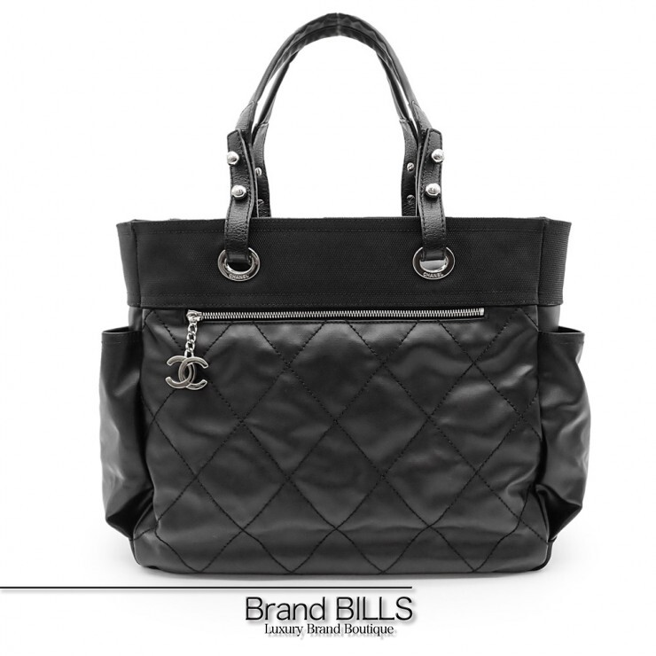 未使用品 CHANEL シャネル パリビアリッツ トートGM トートバッグ A34210 コーティングキャンバス ブラック レディース 【中古】｜ブランドビルズ　Brand BILLS