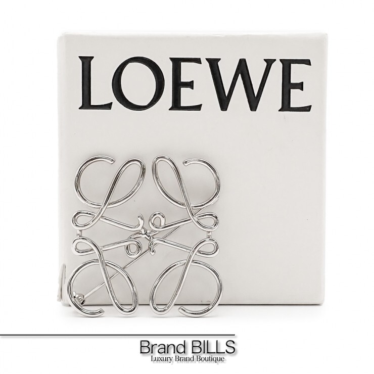 美品 LOEWE ロエベ アナグラム ブローチ ピンブローチ 111.25.020 パラジウム シルバー ユニセックス 【中古】｜ブランドビルズ　Brand BILLS