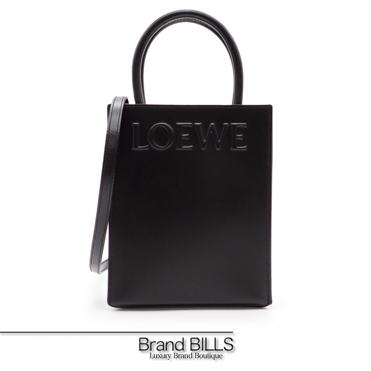美品 LOEWE ロエベ スタンダード A5 トート ハンドバッグ ショルダーバッグ 2way A933S30X01 カーフレザー ブラック レディース 【中古】|ブランドビルズ Brand BILLS