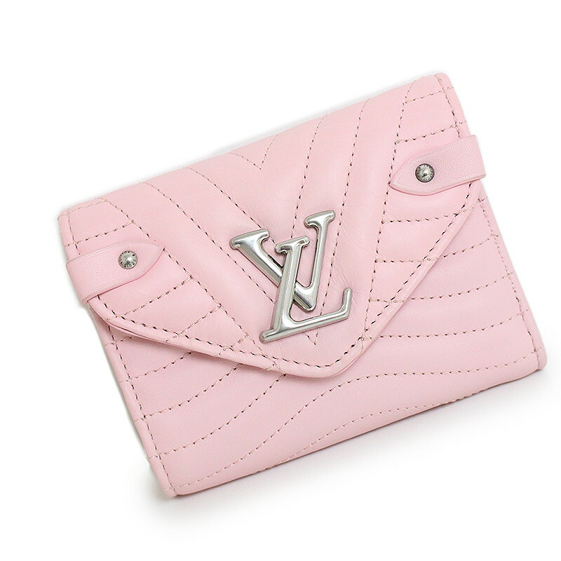 brandcity three louis vuitton calf compact wallet m63730 mousse pink fold