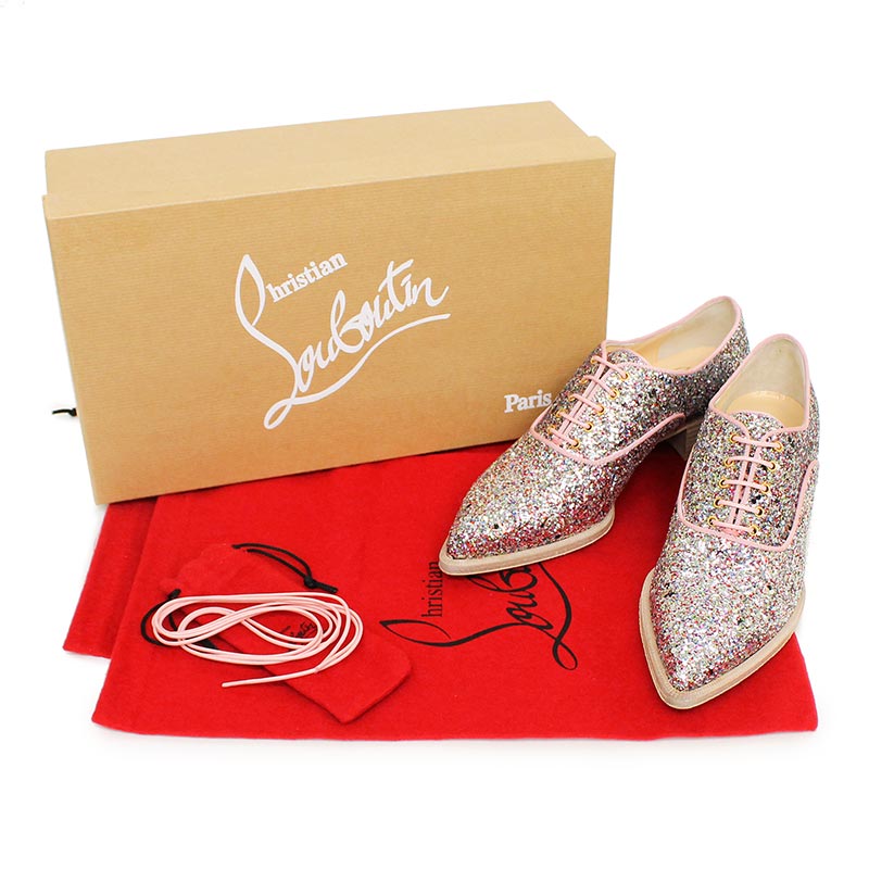 クリスチャン ルブタン Zazou 新作 Zazou Flat グリッター レースアップ シューズ ピンク シルバー 35 ダミエ 1 2 箱付 新品 未使用品 ブランドシティ Brandcity 同時エントリーでポイント最大19倍 クリスマスsale 正規品 クリスチャン ルブタン Zazou 新作 Zazou Flat グリッター レースアップ シューズ ピンク シルバー 35 ダミエ 1 2 箱付 新品 未使用品 ブランドシティ Brandcity 同時エントリーでポイント最大19倍 クリスマスsale 正規品
