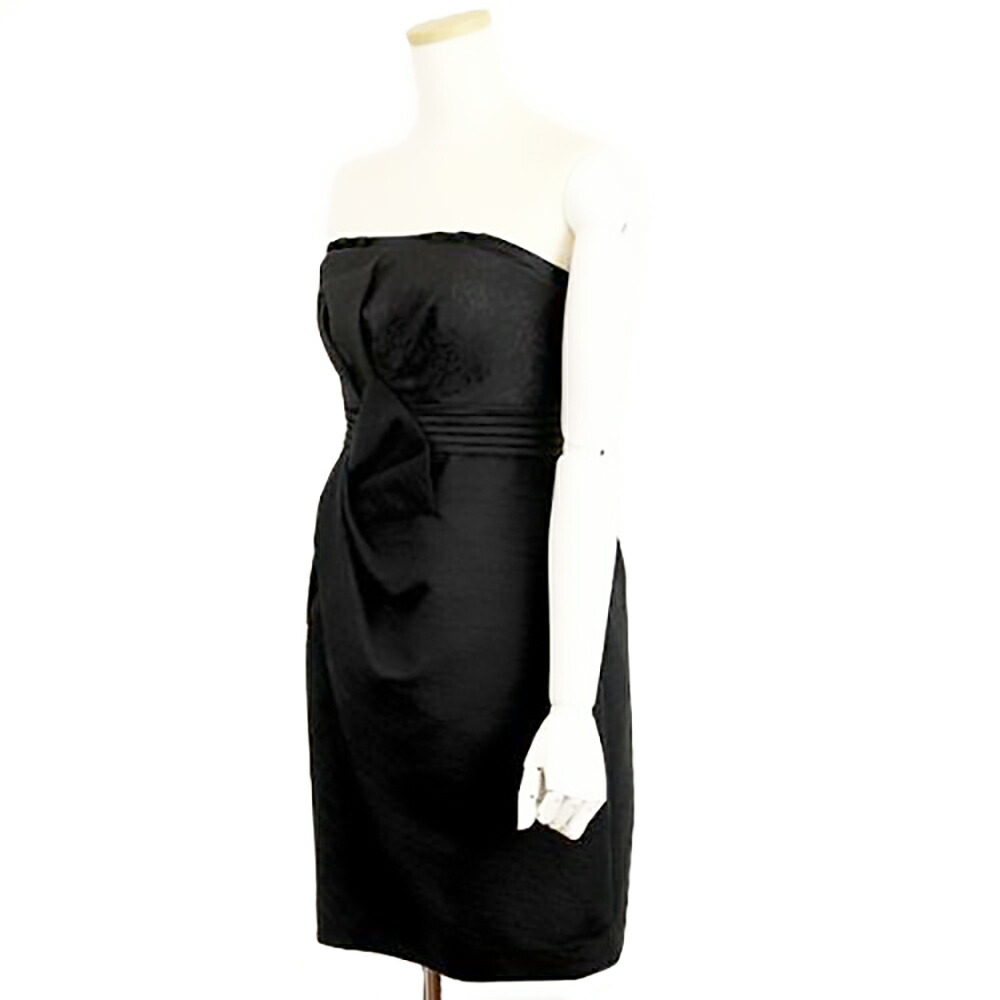 梅雨 ブラックレディースファッション エントリーでポイント最大15倍 セール 正規品 ワンピース 衣替え イランイラン ワンピース フロントリボンドレス プライム プレゼント ワンピース ギフト 美品 M ブラック ブランドシティ Brandcity