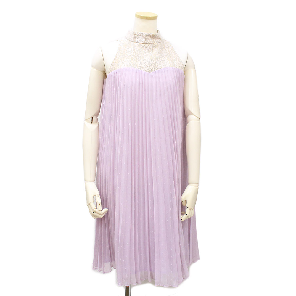 手数料安い 美品 イランイラン 紫 パープル M ドレス ワンピース レース プリーツ Okont Hamrahtrader Com