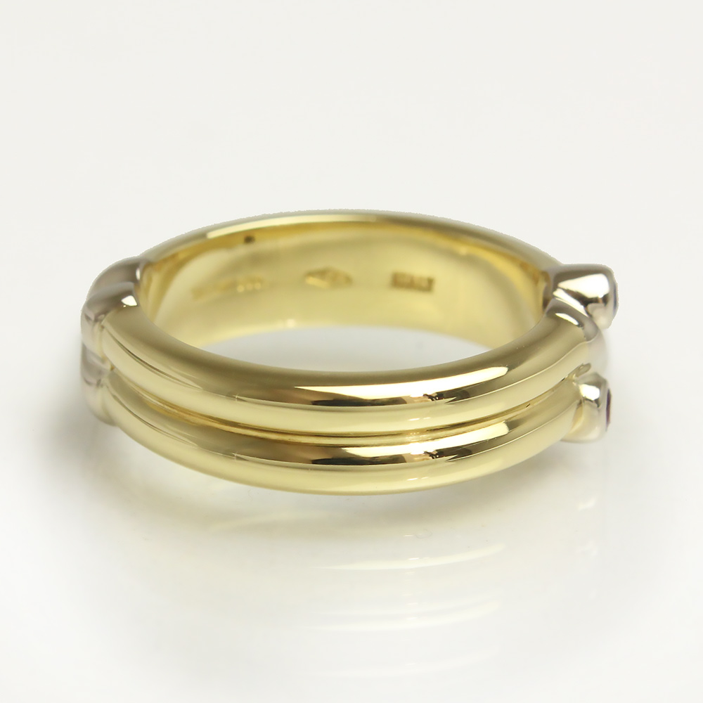 【楽天市場】【美品】ティファニー シグネチャー リング 指輪 750 K18(YG×WG) ルビー×サファイア #7号 レディース：ブランド