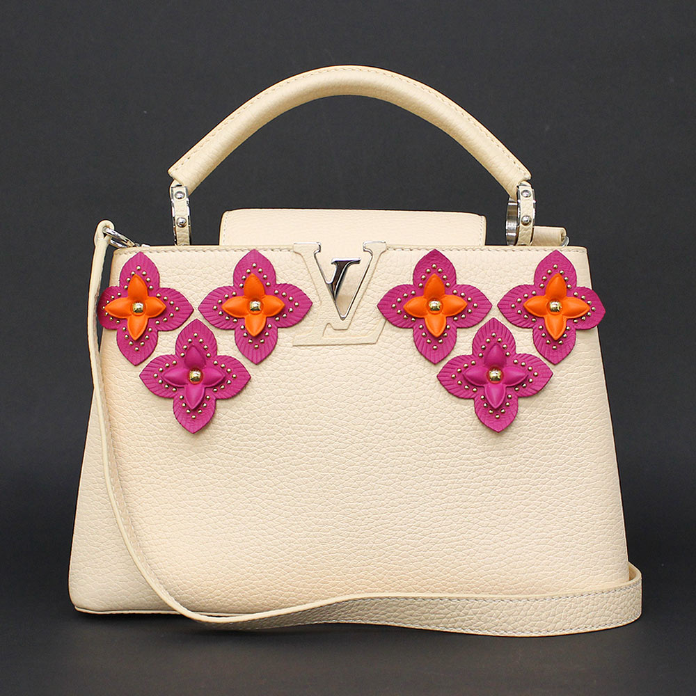 新品 未使用品 フラワー ティンセル レディース トリヨンレザー バッグ クリームベージュ カプシーヌ レディース M ブランドシティ Brandcity 2wayバッグ 同時エントリーでポイント最大19倍 セール ルイ ヴィトン 2wayバッグ 正規品 ホワイトデー