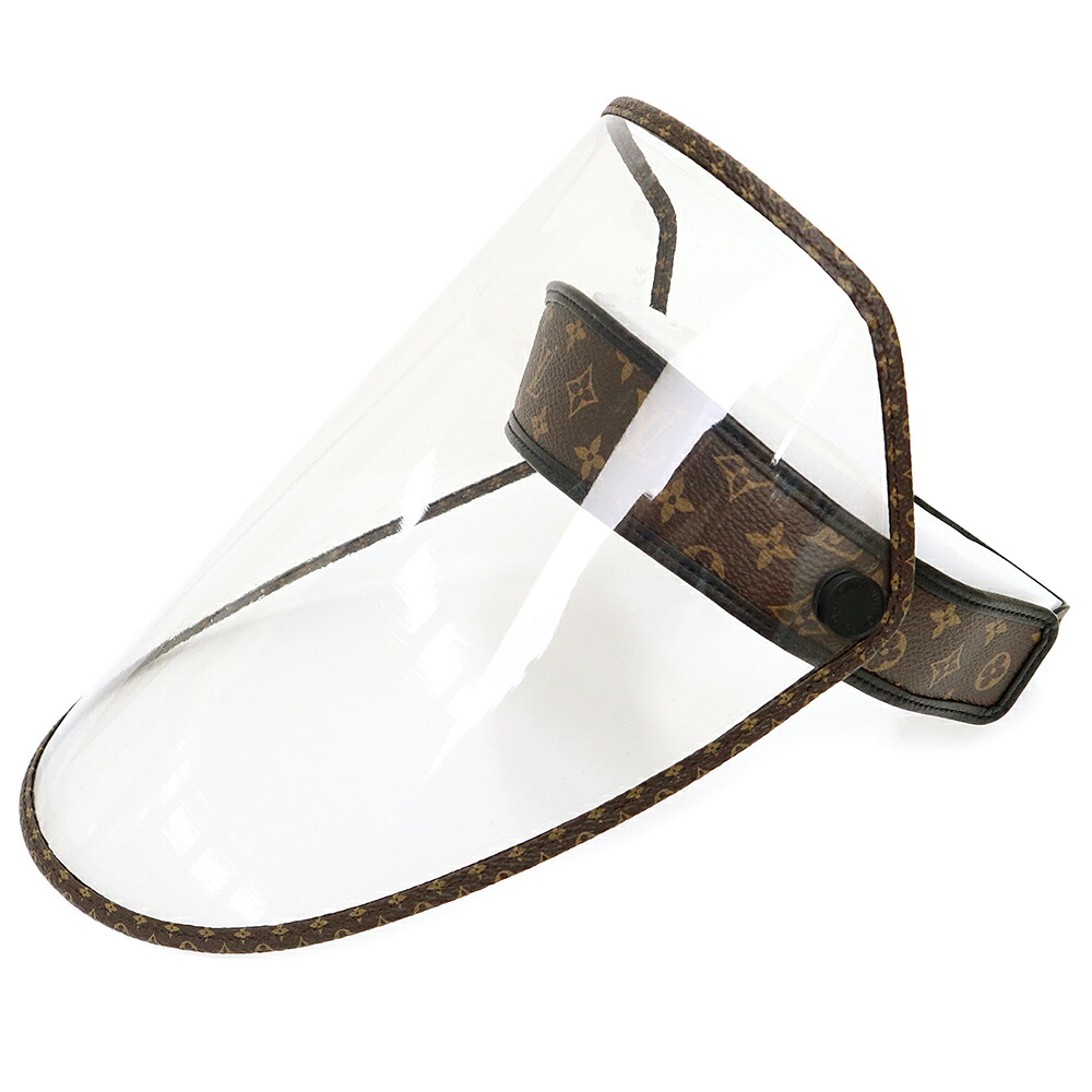 【新品・未当て嵌める品】ルイ ヴィトン LOUIS VUITTON モノグラム なめし革 ビジェール LV遮蔽物 サンバイザー フェィスシールド かぶり笠 かぶり笠 M76727