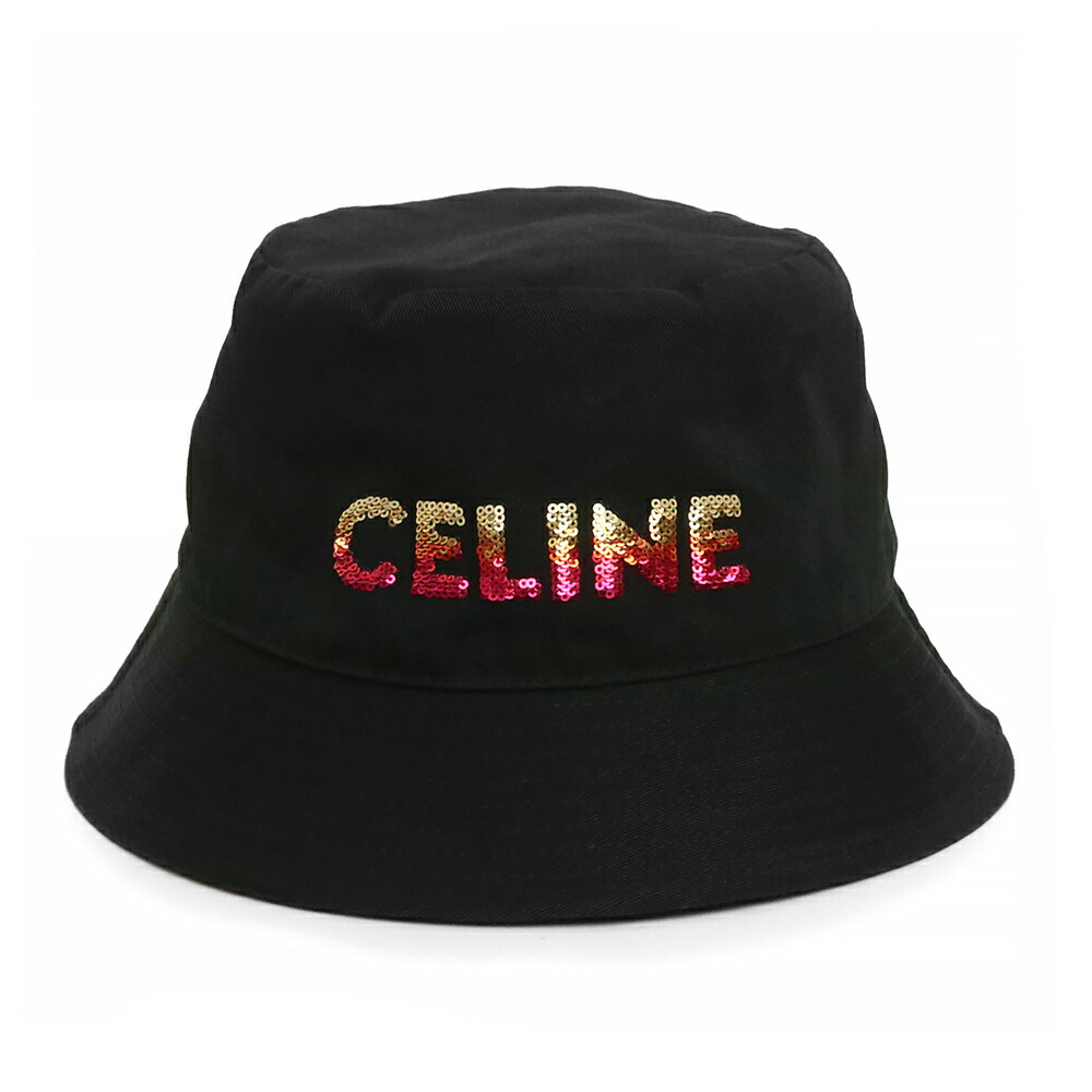 CELINE セリーヌ トリオンフ 刺繍 チェック柄 キャスケット コットン org.jpg