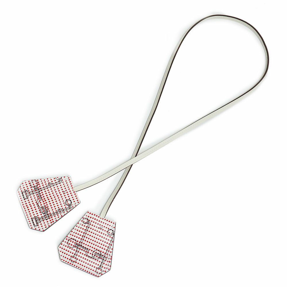 【新品・未使用品】エルメス HERMES ハットクリップ カプシーヌ MANUFACTURE DE BOUCLERIES バックルの工房 ヴォースイフト レザー ブラン ホワイト レッド 白 赤 箱付
