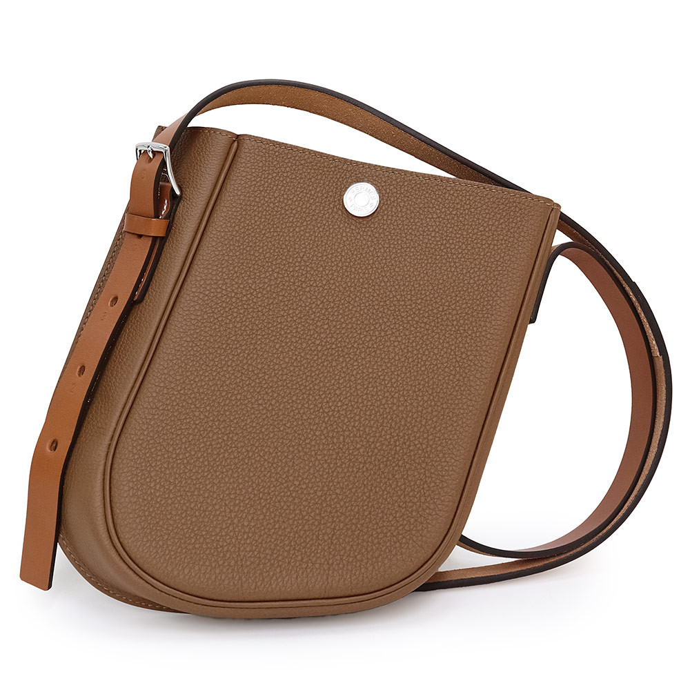 【新品・未当て嵌める品】エルメス HERMES 見とおし キャヴァリエール 21 ショルダーバッグ 曲がった掛け トゴ ヴァッシュハンター なめし革 アルザン フォーブ 赤銅色 茶 しろがね色金具 B目じるし 箱付 バッグ-バッグ・小物・ブランド雑貨