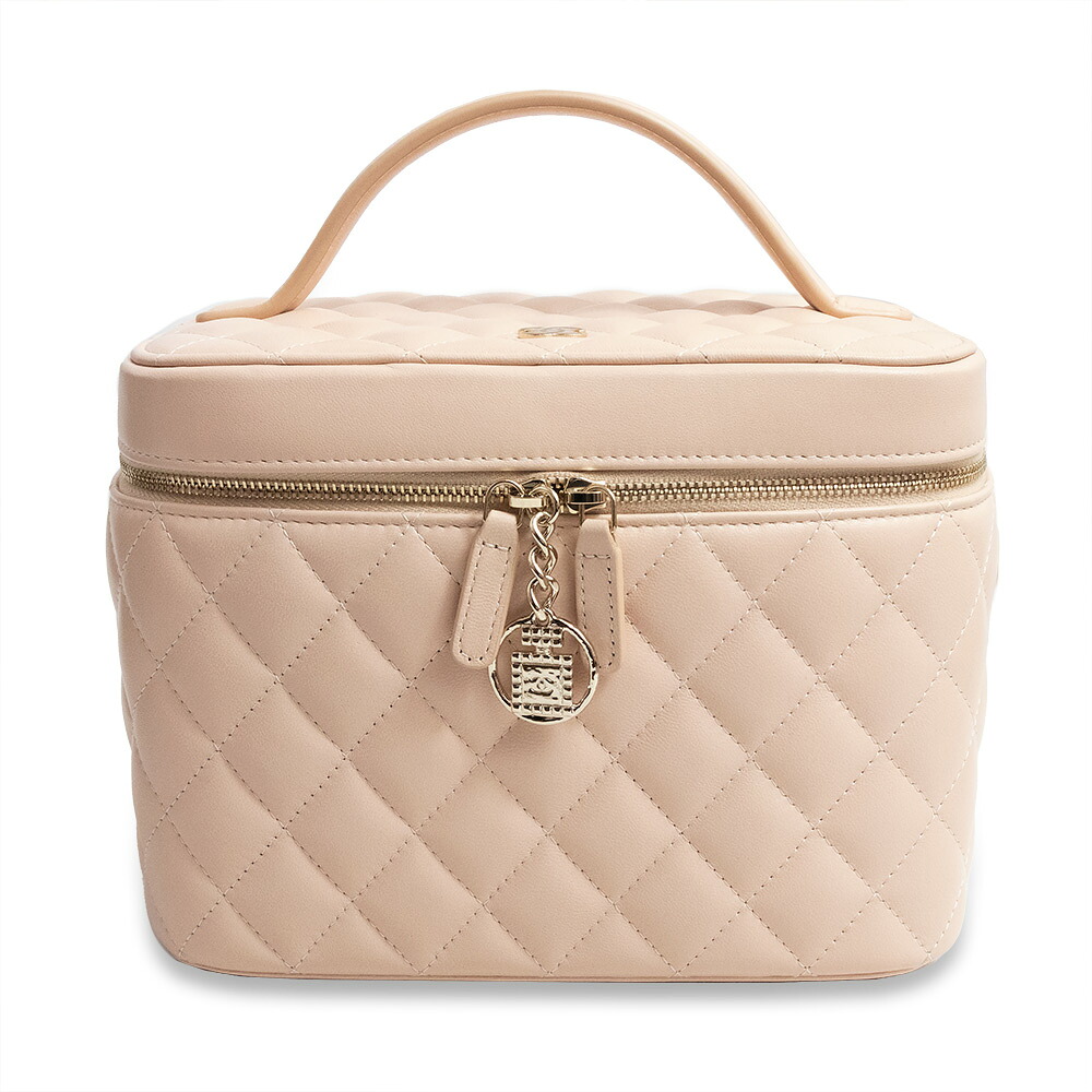【新品・未当てはめる品】シャネル CHANEL バニティ ハンドバック かざり付ける合財袋 子ヒツジ人はだ なめし革 サクラ色 ゴールド金具 箱付