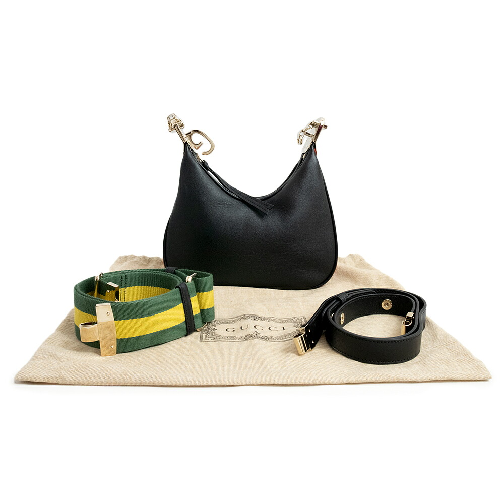 【未使用　展示品】グッチ GUCCI アタッシェ スモール 2Way ショルダーバッグ 斜め掛け レザー ブラック 黒 ゴールド金具 699409｜ブランドシティ　BrandCity 119,350円
