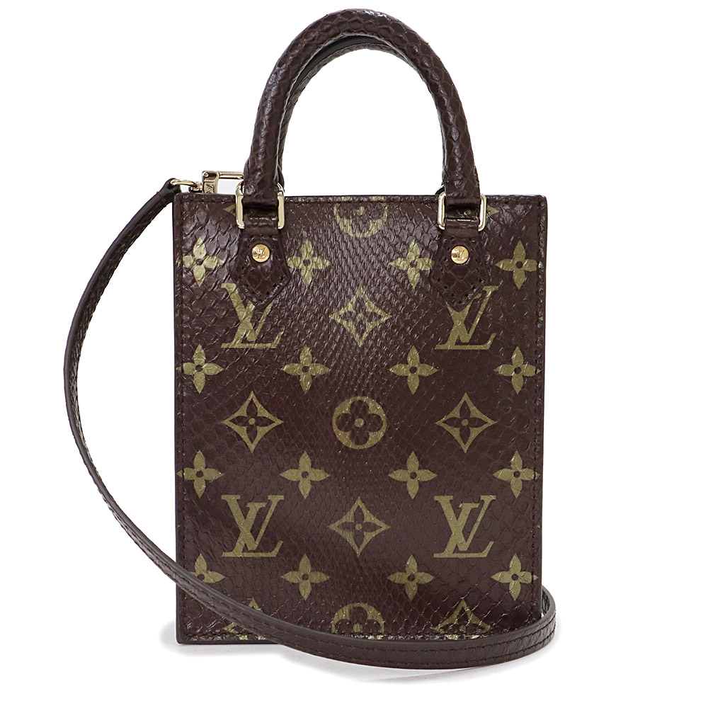 （新品・未使用品）ルイ ヴィトン LOUIS VUITTON プティット サックプラ 2Way ショルダー ハンドバッグ 斜め掛け モノグラム パイソン エキゾチックレザー ブラウン 茶 ゴールド金具 N80150 楽天市場】【新品・未使用品】ルイ ヴィトン LOUIS VUITTON プティット