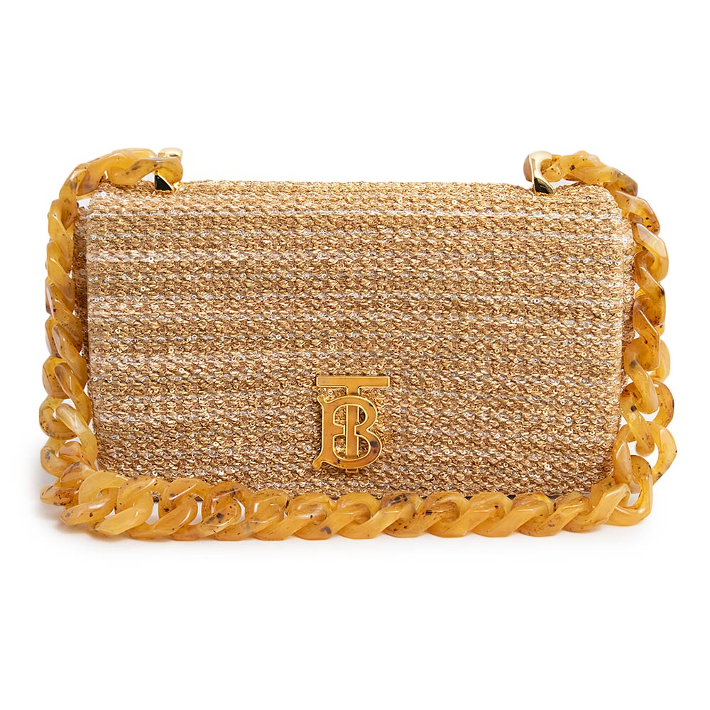 【新品・未当て嵌める品】赤ちょうちんバリー BURBERRY 効果 ローラ チェーン店 ショルダーバッグ ナイロン ビスコース人絹 ポリエステル ポリウレタン なめし革 自然的 ベージュ ゴールド金具 8065327 箱付