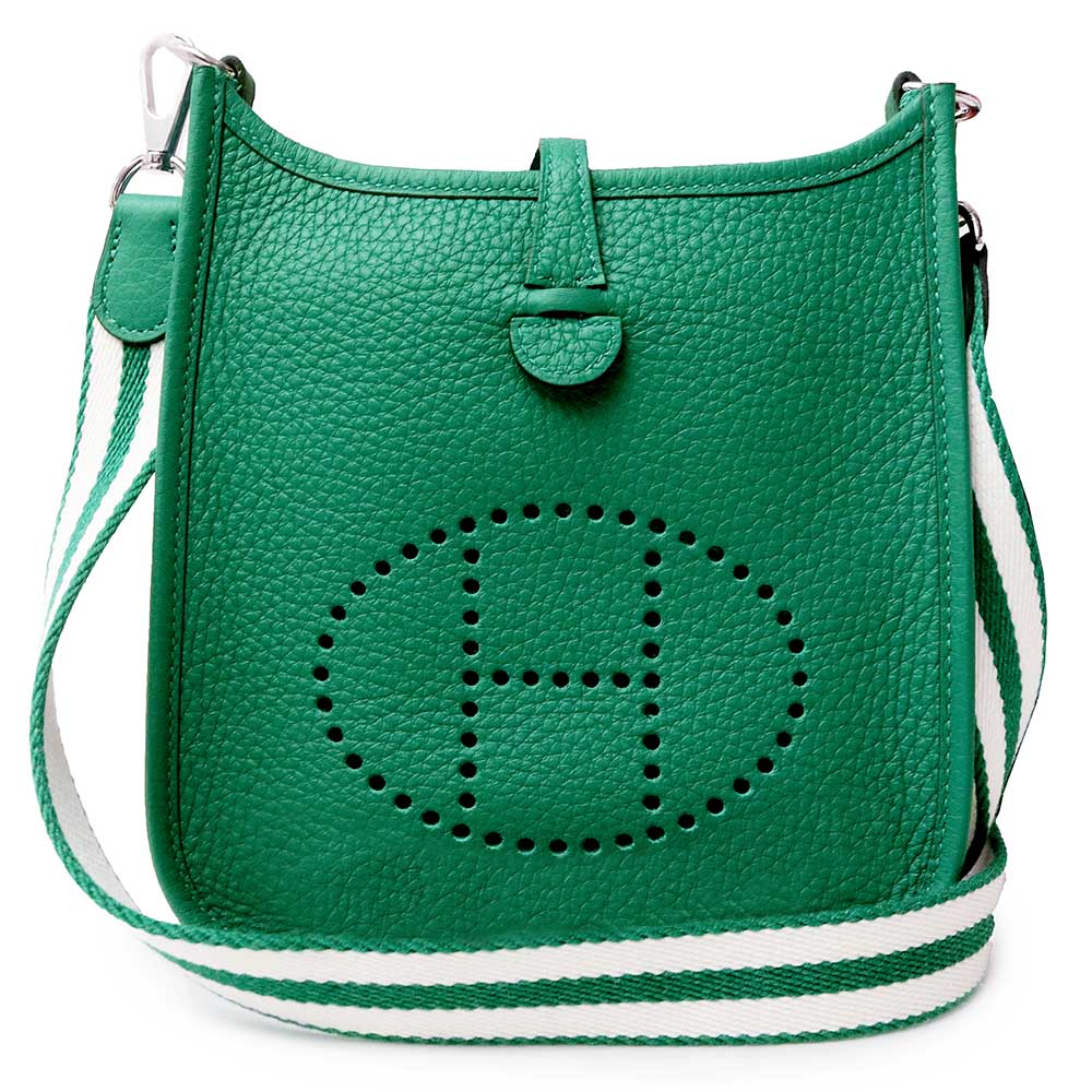 【新品・未使用品】エルメス HERMES エヴリン エブリン TPM アマゾン 16 ショルダーバッグ 斜め掛け トリヨンクレマンス レザー ヴェールヴェルティゴ グリーン 緑 シルバー金具 W刻印 箱付|ブランドシティ BrandCity
