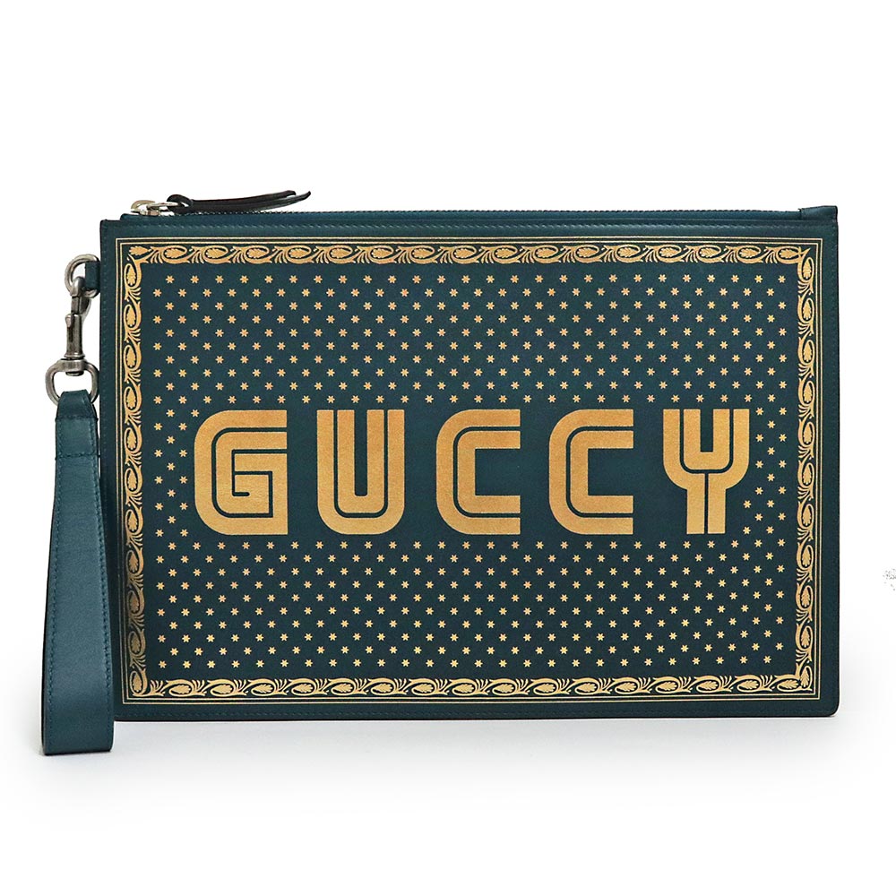GUCCI(グッチ) クラッチバッグ/セカンドバッグ 429004　美品 値下げ グッチクラッチバッグ ゴースト 黒 レディース カーフ 2WAY