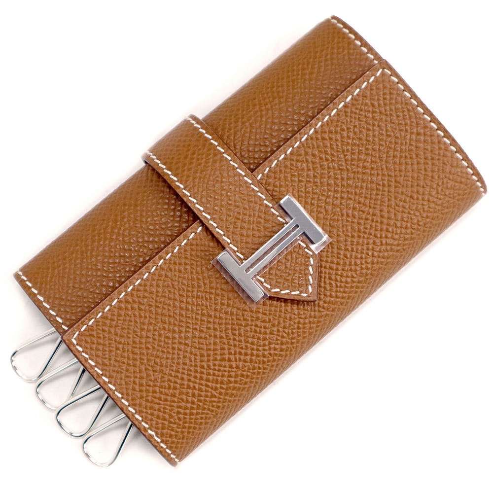 超希少✨️HERMES エルメス キーケース ブラック 黒 黄色 シルバー金具 渋谷並木橋店】HERMES エルメス キーケース ベアン 4連 黒