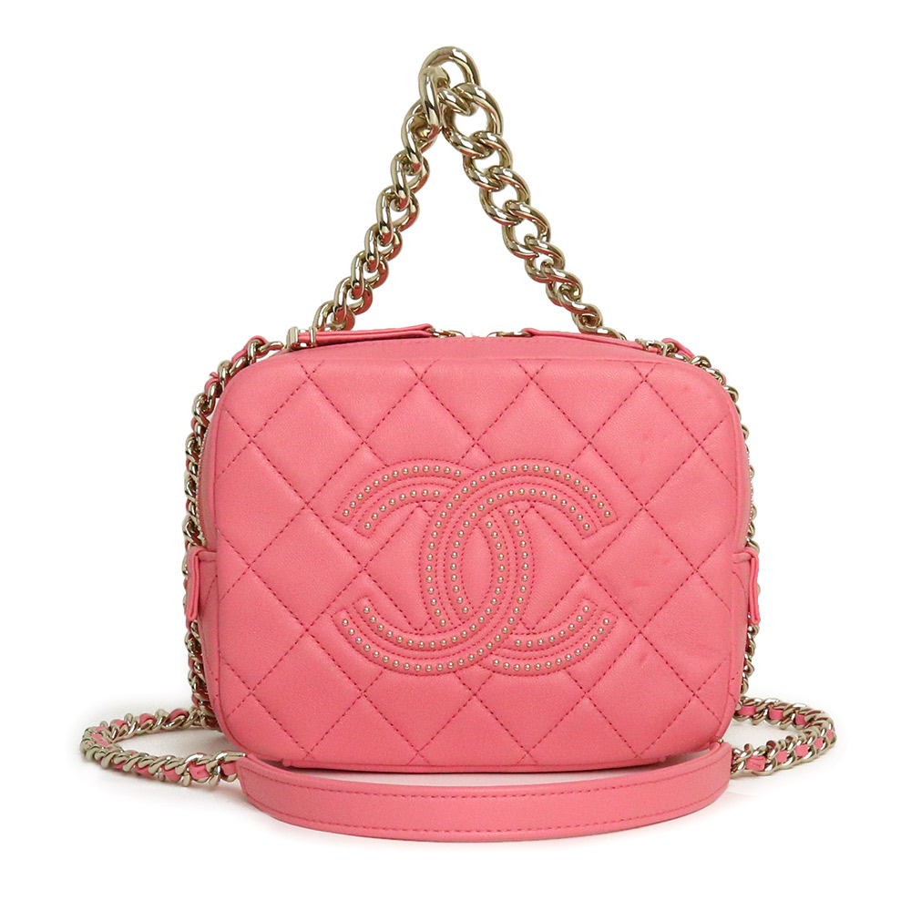 楽天市場】美品 CHANEL シャネル スモール バニティ マトラッセ