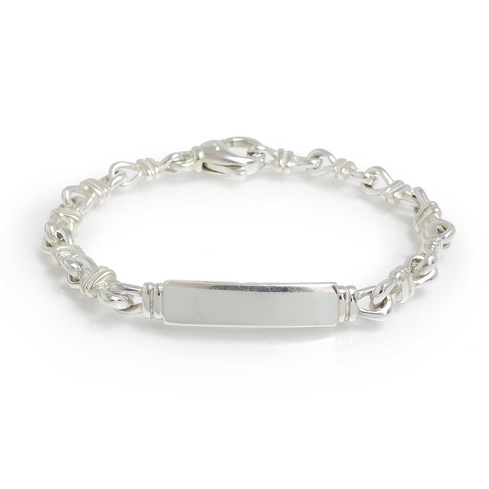【煌めく万能アイテム】Tiffany & Co. シルバーブレスレット VINTAGE】TIFFANY&Co. ティファニー ID ブレスレット 《シルバー