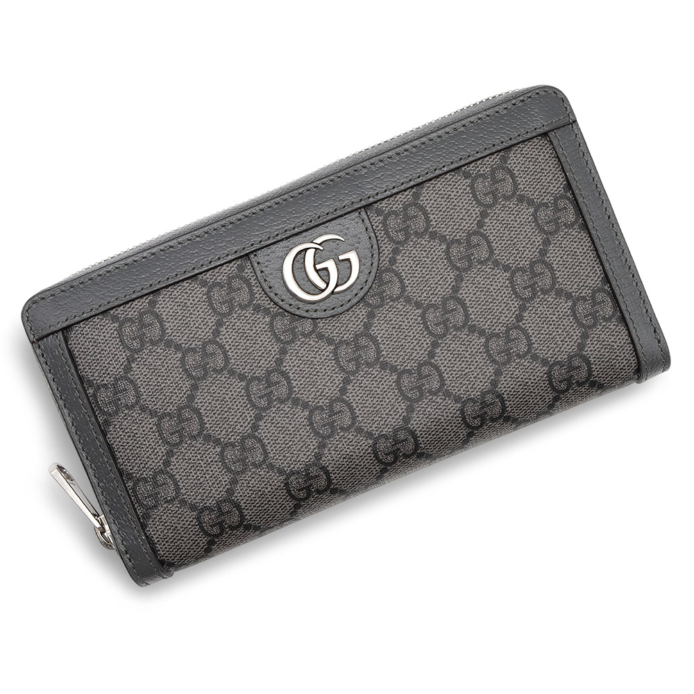 【微美品】GUCCI グッチ 長財布 GG スプリーム ロゴ ラウンドジップ 黒 微美品】GUCCI グッチ 長財布 GG スプリーム ロゴ ラウンドジップ 黒