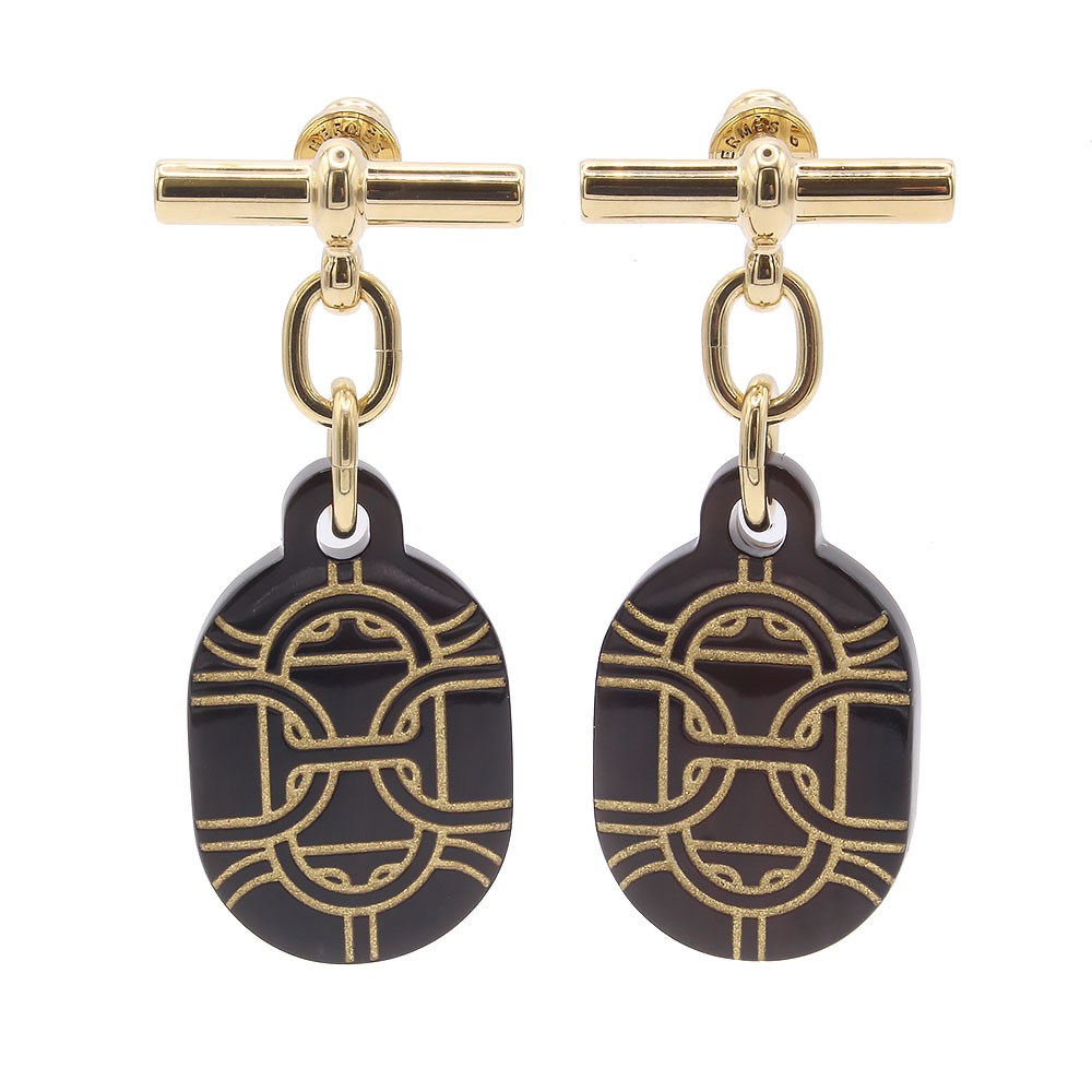 ★人気沸騰★ HERMES ミニ チェーン ダンクル イヤリング 楽天市場】HERMES エルメス ピアス BOSNDE CHAINE ANCRE MINI