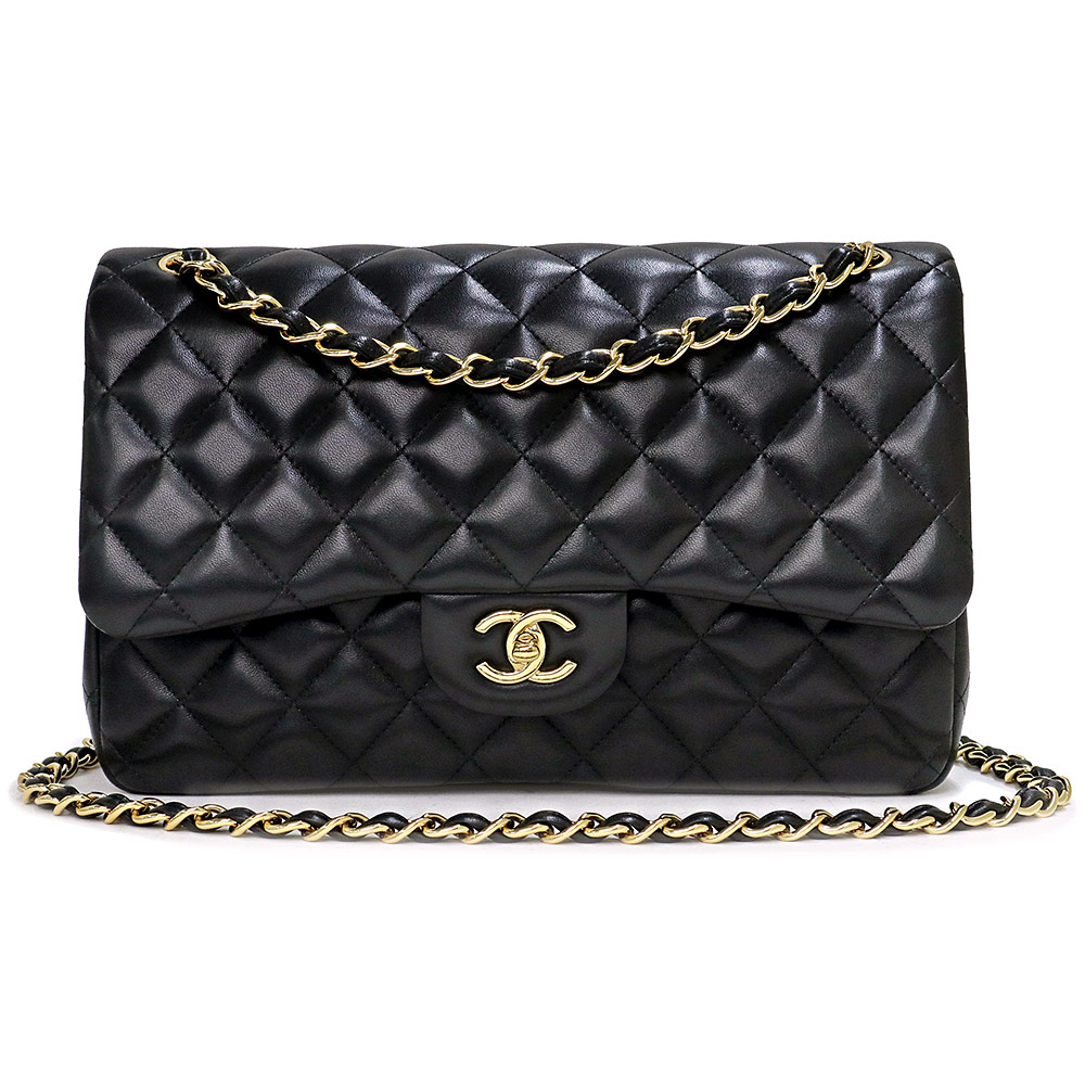 【美品】シャネル CHANEL マトラッセ 30 ダブルチェーン Wフラップ ショルダーバッグ 2way 斜め掛け ラムスキン レザー ブラック 黒 ゴールド金具 A58600|ブランドシティ BrandCity